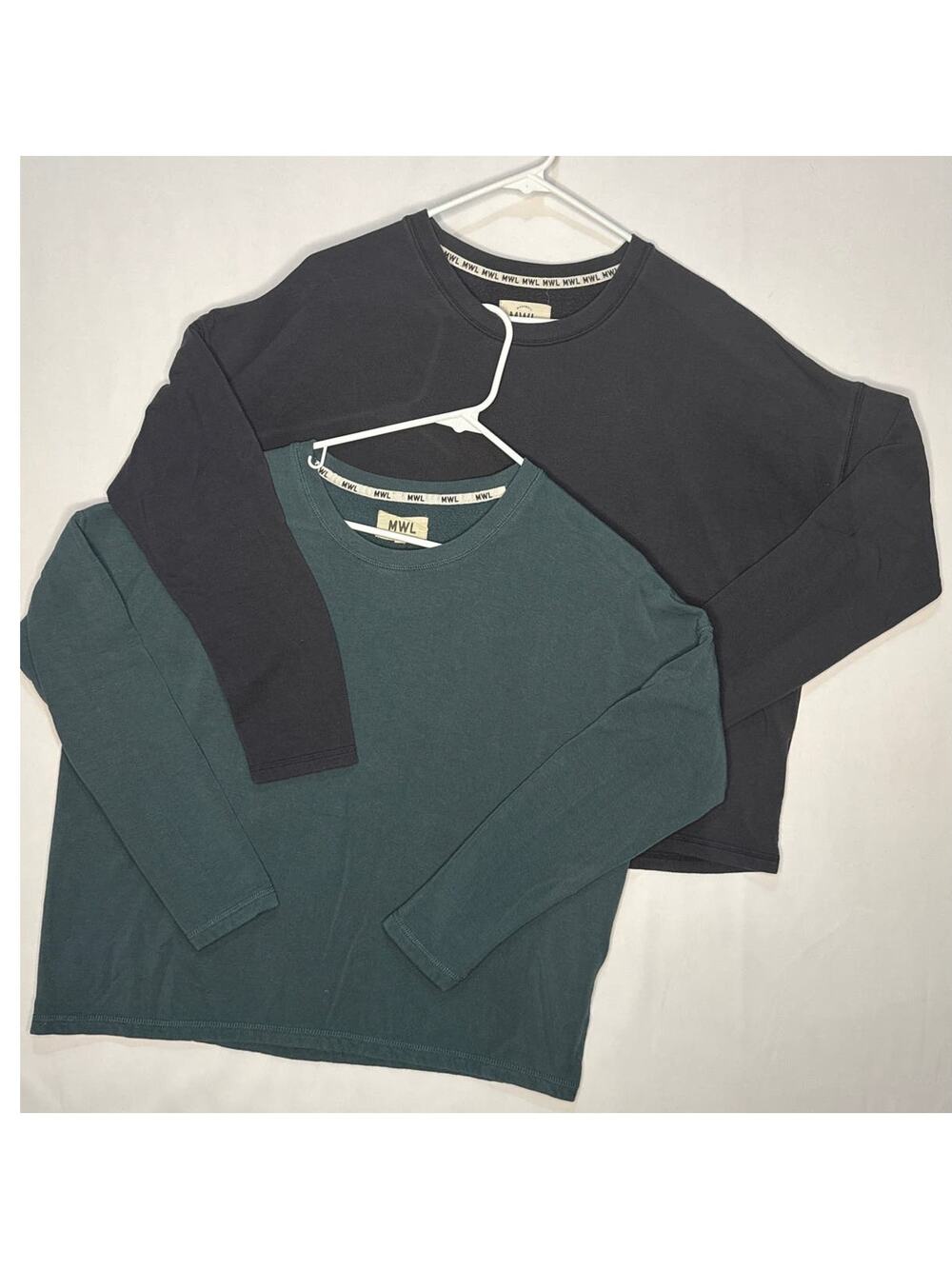 Madewell MWL Make Weekends Longer two black & green Soft Sweatshirt size small